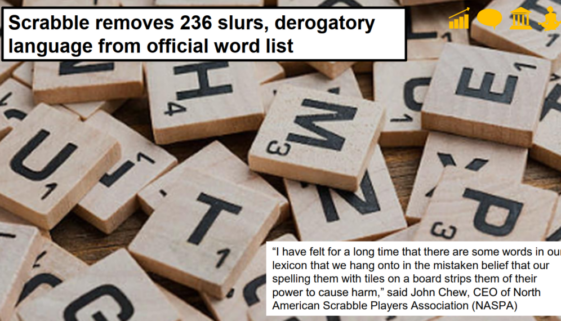 Scrabble removes offensive words