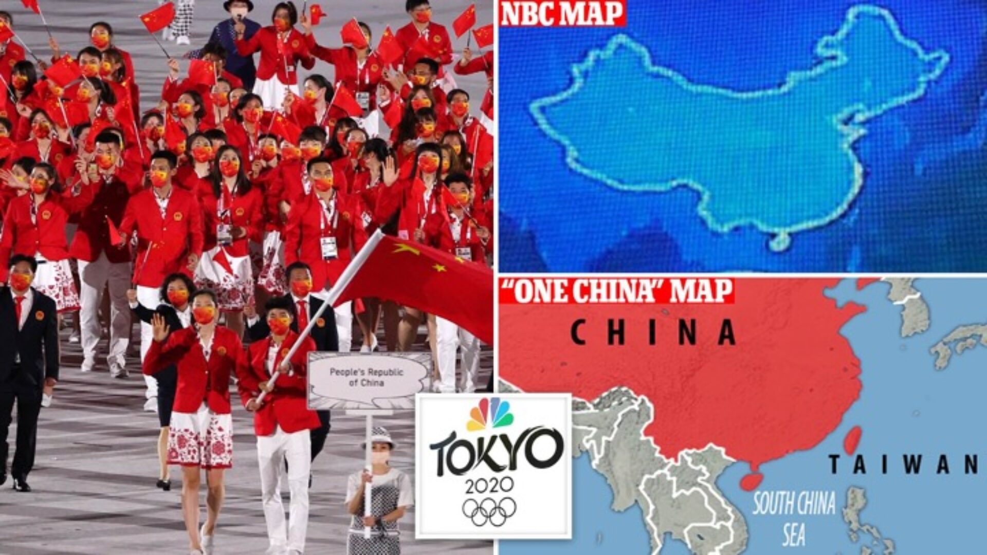 China lashed out at Comcast Corp.’s NBCUniversal for displaying an “incomplete” map of the country