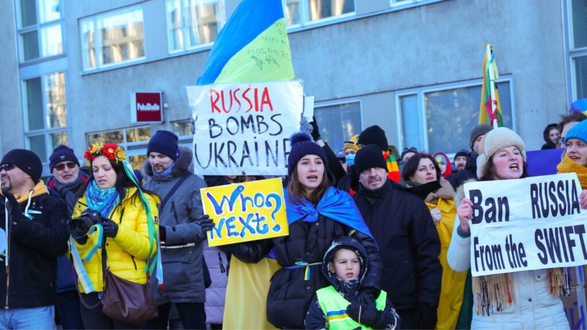 Protestors against Ukraine War